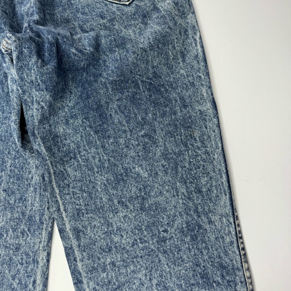 Vintage Chic Acid Wash Mom Jeans High Waisted Tapered Denim Women 8 - Picture 9 of 9